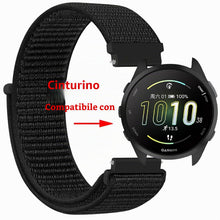 Carica l'immagine nel visualizzatore di Gallery, GIOPUEY Nylon Cinturini Compatibile con Garmin Forerunner 165, 20mm Traspirante Sport Loop Cinturino in Morbido Nylon In