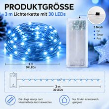 Carica l'immagine nel visualizzatore di Gallery, VIKY® Catena luminosa a LED con timer, 3 m, 30 LED, con timer