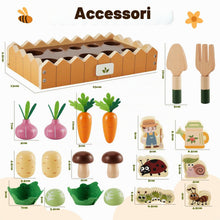 Carica l'immagine nel visualizzatore di Gallery, HERSITY Giochi Legno per Bambini 2 anni, Verdure Giocattolo Fattoria Gioco