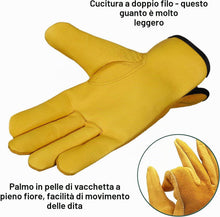 Carica l'immagine nel visualizzatore di Gallery, SAWANS Guanti da lavoro in pelle, resistenti alle spine, resistenti alle spine, per uomo e donna, costruzione traspirant