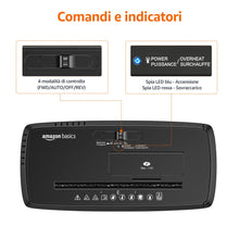 Carica l&#39;immagine nel visualizzatore di Gallery, Amazon Basics distruggi documenti da 8 fogli (nuovo modello) con Taglio a striscia, distrugge anche CD e carte di credito, Nero