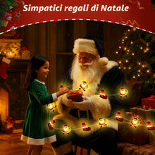 Carica l'immagine nel visualizzatore di Gallery, Stringa natalizia 2,3 metri 20 LED Bianco caldo Babbo Natale con timer Le luci natalizie per interni sono perfette per f