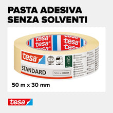 Carica l'immagine nel visualizzatore di Gallery, Tesa Nastro per Mascheratura Standard - Nastro in Carta per Mascheratura, Rimozione senza Residui per 2 Giorni, senza So