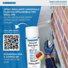 Carica l'immagine nel visualizzatore di Gallery, WEICON Spray Sigillante Impermeabilizzante Universale - Plastica Liquida Adesiva per Sigillatura Fessure e Cuciture - Im