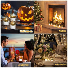 Carica l'immagine nel visualizzatore di Gallery, Confezione da 6 Lumini a Batteria, Candele Led Set, 4 Pezzi Candele Led Senza Fiamma, Candele Senza Fiamma per Feste, Ma