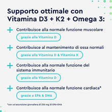 Carica l'immagine nel visualizzatore di Gallery, Vitamina D3 + K2 + Omega 3, 90 Capsule Softgel, Eletto PRODOTTO DELL'ANNO 2025, 2000UI Vitamin D, 100 µg Vitamina K (K2V