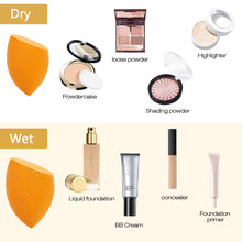 Carica l'immagine nel visualizzatore di Gallery, Spugnette Make Up, 9 Pezzi Spugnetta Fondotinta per Applicare Blush Correttore, Ombretto, Cipria, Crema Cosmetica Blender Spugne di Trucco