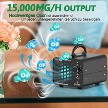 Carica l&#39;immagine nel visualizzatore di Gallery, Generatore di Ozono Professionale 15000mg/h, Ozonizzatore per Ambienti Purificatore d&#39;Aria Deodorante per 300㎡, Ozono per Sanificare Casa, Auto, Uffici, Hotel
