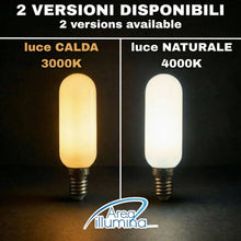 Carica l'immagine nel visualizzatore di Gallery, Lampadina LED E14 Tubolare Milky 6W –Dimmerabile –3000K Luce Calda o 4000K Luce Naturale –Alta Luminosità fino a 989 –CR