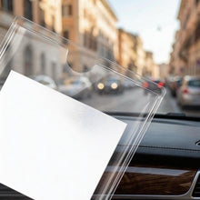 Carica l'immagine nel visualizzatore di Gallery, Porta Permesso di Parcheggio per Parabrezza Auto Autoadesivo, Porta Targa e Badge Universale in PVC Trasparente, Set da 