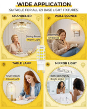 Carica l'immagine nel visualizzatore di Gallery, DAFNE Confezione da 5/4/3 lampadine LED G9, luce bianca calda 4000k 600lm 7W equivalente a una lampada alogena da 60W, l