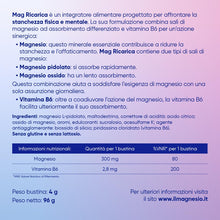 Carica l'immagine nel visualizzatore di Gallery, Mag Ricarica Integratore Magnesio Vitamina B6 per Stanchezza, 24 Bustine