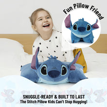 Carica l'immagine nel visualizzatore di Gallery, Cuscino Peluche 2 in 1 Disney Lilo e Stitch, Multiuso Extra Soffice con Chiusura a Strappo per la Cameretta dei Bambini,