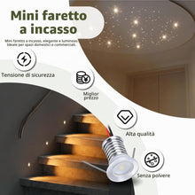 Carica l'immagine nel visualizzatore di Gallery, Mini Faretti Led Da Incasso Piccoli 1W 12V IP65 9pz Punto Luce Calda