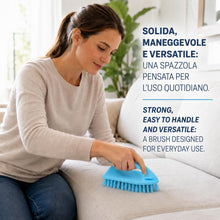 Carica l'immagine nel visualizzatore di Gallery, IPEA Spazzola per Pulire Tessuti, Bucato, Superfici di Casa, Macchie Ostinate - [ SETOLE DURE ] - Impugnatura Comoda - Multiuso per Rimuovere Macchie da Divano e Biancheria - Pulizia Profonda