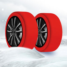 Carica l'immagine nel visualizzatore di Gallery, Calze da Neve Auto M Omologate – Coppia Antisdrucciolo per Pneumatici | Montaggio Rapido, Tessuto Ultra-Resistente, Alte
