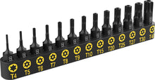 Carica l'immagine nel visualizzatore di Gallery, LEXIVON Attacco a vite Torx approva movimentazione, Set in acciaio con lega Premium S2 stella di sicurezza 13 pezzi, T4 