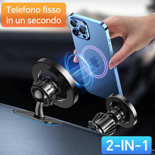 Carica l'immagine nel visualizzatore di Gallery, Porta Cellulare Auto con magsafe【20 Potente Magnetico 】Supproto Telefono Auto Magnetico【360° Rotazione】Porta Telefono AUto Per Il Cruscotto &amp; Presa d'Aria Automobile Compatibile con iPhone Smartphones