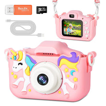 Carica l'immagine nel visualizzatore di Gallery, BNEHHOV Macchina Fotografica Bambini 2.0 Pollici Schermo Ricaricabile Fotocamera 1080P Digitale per Bambina Videocamera per Ragazze Ragazzi Regalo di Natale &amp; Compleanno Scheda 32GB (A)