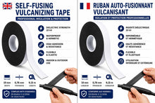 Carica l'immagine nel visualizzatore di Gallery, RASMACOR Nastro Autoagglomerante Nero 19 mm x 9,15 m Impermeabile