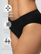 Carica l'immagine nel visualizzatore di Gallery, POMPEA 5 Paia Slip Donna in Morbida Microfibra, Mutande Donna Senza Cuciture Elasticizzate