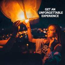 Carica l'immagine nel visualizzatore di Gallery, Ediesi, Lanterne Cinesi Volanti, 10 Pezzi, 100% Biodegradabile, di Carta, Bianco, Sky Lanterns, con un Pennarello per Scrivere i Desideri