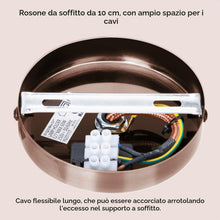 Carica l'immagine nel visualizzatore di Gallery, Aigostar Lampada a Sospensione in Metallo,Portalampada E27 Soffitto Industriale Stile,Retrò Porta Lampada da Soffitto co
