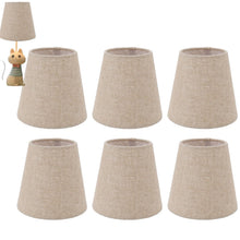 Carica l'immagine nel visualizzatore di Gallery, Paralume in Tessuto per Candela Lampadario Lampada da Parete, Set di 6 Paralumi da Comodino E14 da parete, Clip On Paral