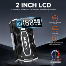 Carica l'immagine nel visualizzatore di Gallery, ACEZUK Avviatore Batteria Auto, 10.000A 33000mAh Avviatore di Emergenza per Auto/Moto