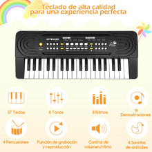 Carica l'immagine nel visualizzatore di Gallery, Pianola Tastiera 37 Tasti Scuola Media Bambini con Microfono, Shayson Elettronica Musicale Tastiera Strumento Multifunzione, Portatile, Educativo, Regalo per Ragazzi Ragazze 3+ Anni