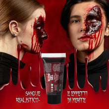 Carica l'immagine nel visualizzatore di Gallery, Festicy Set Sangue Finto Halloween 2024 I 3 Tipi di Sangue Finto Lavabile (Spray, Gel, Liquido) + Spugna e Pennello I Make Up , Costumi, Effetti Spaventosi I Trucchi Halloween Bambini e Adulti