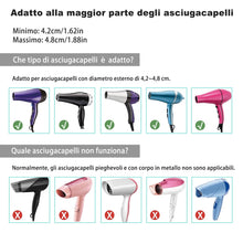 Carica l'immagine nel visualizzatore di Gallery, Diffusore in Silicone, Diffusore Capelli Ricci, Diffusore Portatile Capelli Ricci, Adattabile a Asciugacapelli con DIAME