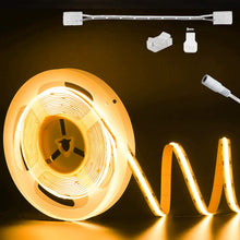 Carica l'immagine nel visualizzatore di Gallery, PAUTIX Striscia LED COB 6M Bianco Caldo 2000K 24V LED Strip,504LEDs/M,CRI90+,Alto Lumen Super Luminoso Flessibile Linear