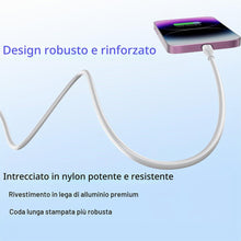 Carica l'immagine nel visualizzatore di Gallery, ONYX Cavo Lightning 1m – Ricarica Rapida e Trasferimento Dati, Compatibile con iPhone 14, 13, 12, 11, Cavetto Apple USB,