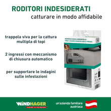 Carica l'immagine nel visualizzatore di Gallery, Windhager Trappola Multipla per Topi vivi - è costituito da Acciaio zincato - trappole Topi Interno - Facile da Usare, F