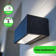 Carica l'immagine nel visualizzatore di Gallery, LUTEC Outdoor LED moderno Up Down Wall Light, lampada da parete esterna in alluminio antiruggine, 1230LM 4000K Cool Whit