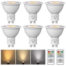 Carica l'immagine nel visualizzatore di Gallery, Lampadine a LED GU10 con Telecomando, 4W GU10 LED Dimmerabile