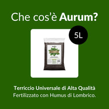 Carica l'immagine nel visualizzatore di Gallery, Biotica Aurum Terriccio Universale Fertilizzato 5L con Humus di Lombrico