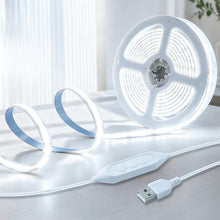 Carica l'immagine nel visualizzatore di Gallery, Striscia LED COB USB 5V Bianco Freddo, 320 LED/m, Dimmabile con Interruttore, Retroilluminazione TV