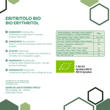 Carica l'immagine nel visualizzatore di Gallery, ERBOTECH Eritritolo BIO in Polvere, Busta da 1 Kg, Sostituto Biologico Naturale dello Zucchero con Zero Calorie, Adatto per Diabetici, Vegan, Senza Conservanti e Coloranti