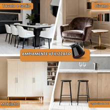 Carica l'immagine nel visualizzatore di Gallery, 24 Pezzi Gommini Per Sedie in Silicone Nero (S Fit: 14-20mm)