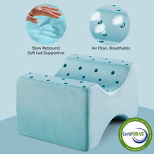 Carica l'immagine nel visualizzatore di Gallery, AOTOZE Cuscino ortopedico per gambe per chi dorme sul fianco, in memory foam, ergonomico, per ginocchia, 25 x 20 x 16 cm