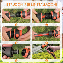 Carica l'immagine nel visualizzatore di Gallery, 4 Pezzi Raccordi per Tubo da Giardino 3/4 pollice,con accessori di collegamento per Rubinetto di casa, Collegamento Rapi
