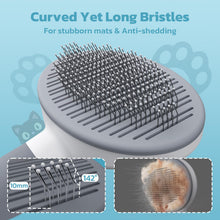 Carica l'immagine nel visualizzatore di Gallery, Zivacate Brosse Chat Brosse Chien[Prise ergonomique &amp; nettoyage en un clic &amp; Patented Design] Outil pour chiens/chats/lapins à poil court et long, Chien Accessoires(gris)