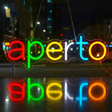 Carica l'immagine nel visualizzatore di Gallery, Insegne luminose aperto,Insegna LED aperta per negozio caffetteria