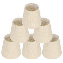 Carica l'immagine nel visualizzatore di Gallery, Paralumi per Lampade, 6 Pezzi Beige Paralume Copri Lampadine, Paralume in Tessuto, Paralume Lampada Ricambio per Candela