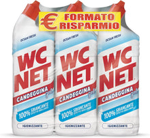 Carica l'immagine nel visualizzatore di Gallery, Wc Net Candeggina Gel Ocean Fresh: Detergente WC Azione Sbiancante 700ml x3