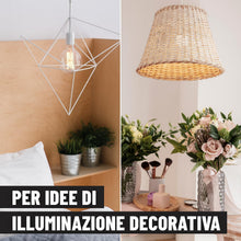 Carica l'immagine nel visualizzatore di Gallery, greate Portalampada E14 con cavo e interruttore bianco 3,5 metri - Porta lampadina E14 con spina max. 60W 250V