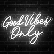 Carica l'immagine nel visualizzatore di Gallery, Segnale Neon Solo Buone Vibrazion, Segni Neon Buone Vibrazion Bianchi per Decorazione a Parete, Luce Neon LED per Decora
