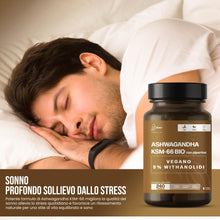 Carica l'immagine nel visualizzatore di Gallery, Ashwagandha KSM-66® con Piperina 240 Capsule 4 Mesi 600 mg al Giorno per Stress Cortisolo Sonno Focus Relax Equilibrio M